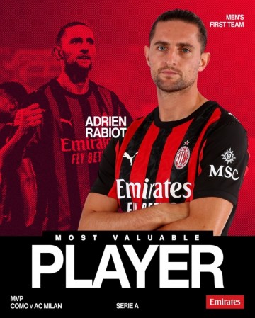 世界杯直播平台入口-双响+造点！拉比奥特当选对阵科莫一役米兰队内最佳球员